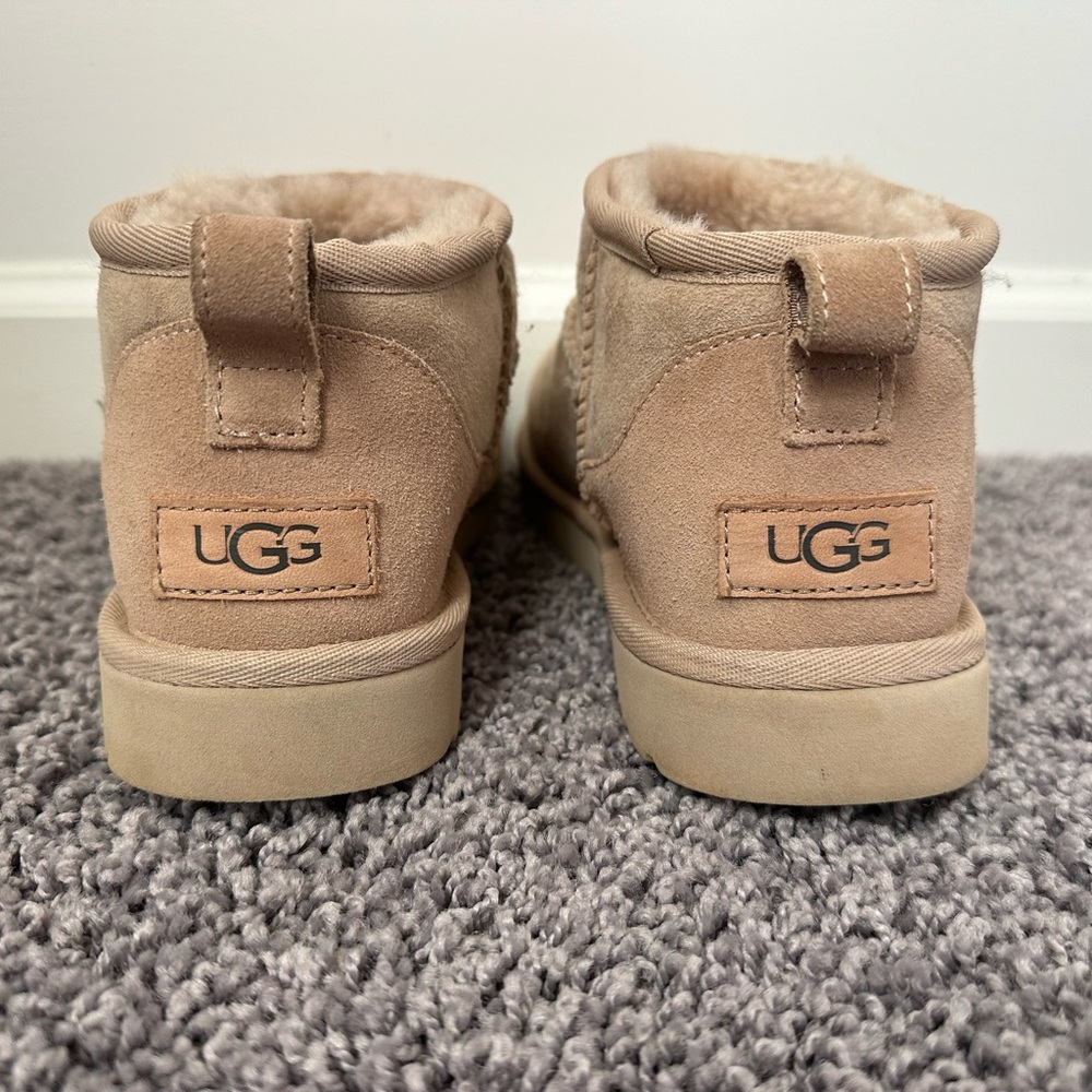 UGG Beige Suede Ankle Boots